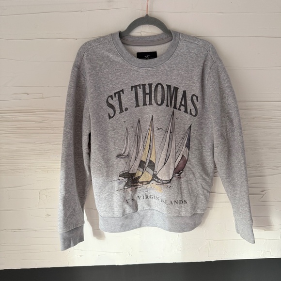 Hollister Oversized St. Thomas Graphic Crewneck Sweatshirt | Size XS - Picture 2 of 6